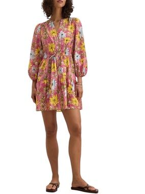 Velvet Graham & Spencer Sharlene floral mini Dress size S excellent condition